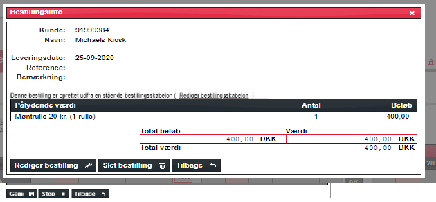 Sletning af stående bestillinger